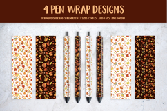 Fall Pen Wrap Sublimation or Waterslide. Autumn Pen APP2823 Product Image 1