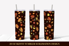 Fall Tumbler Wrap Sublimation. Autumn Leaves Tumbler AP02812 Product Image 1