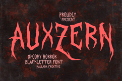 Auxzern Spooky Horror Blackletter Font Product Image 1