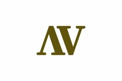 AV logo design vector template Product Image 1