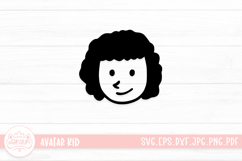Hand Drawn Children Face SVG Cut File | Kid Face Doodle Product Image 1