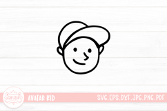 Hand Drawn Children Face SVG Cut File | Kid Face Doodle Product Image 1