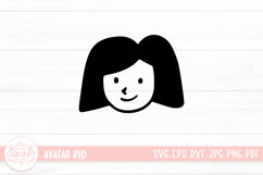 Hand Drawn Children Face SVG Cut File | Kid Face Doodle Product Image 1