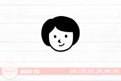 Hand Drawn Children Face SVG Cut File | Kid Face Doodle Product Image 1