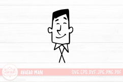 Business Man Face Character Doodle SVG Cut File Product Image 1