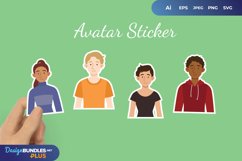 Man and Woman Avatar PNG Sticker Pack Product Image 1