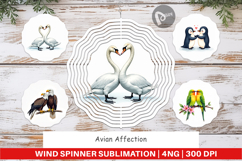 Avian Bird Couples Wind Spinner Product Image 1