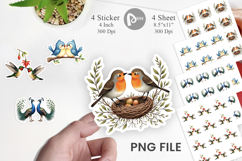 Avian Bird Couples Sticker Product Image 1