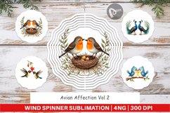 Avian Bird Couples Wind Spinner Product Image 1