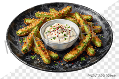 Avocado Fries Watercolor Clipart Illustration PNG Product Image 1