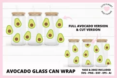 Avocado Glass Can Wrap - Template For Vinyl For Glass Cans