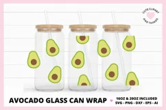 Avocado Glass Can Wrap - Template For Vinyl For Glass Cans