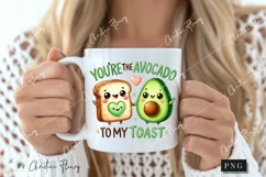 Avocado To My Toast Funny Valentine Png Product Image 2