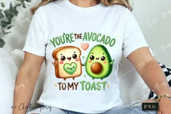 Avocado To My Toast Funny Valentine Png Product Image 3