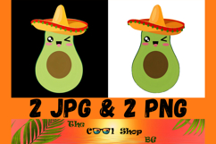 Avocado With Sombrero Png Clipart, Avocado Png, Sombrero Png Product Image 1