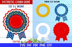 Patriotic Award Ribbon Candy Dome, 4th of July Candy Dome Product Image 2