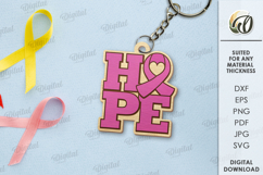 Awareness ribbons keychains Bundle Laser Cut. Keyrings SVG Product Image 10