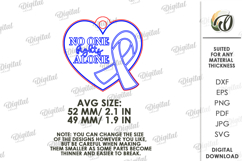 Awareness ribbons keychain Laser Cut. Keyring SVG Product Image 2