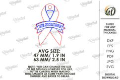 Awareness ribbons keychain Laser Cut. Keyring SVG Product Image 2