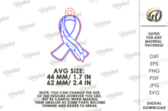 Awareness ribbons keychain Laser Cut. Keyring SVG Product Image 2