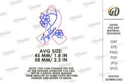 Awareness ribbons keychain Laser Cut. Keyring SVG Product Image 2