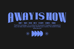 Away is Now Urban Typography T-shirt Design Product Image 1