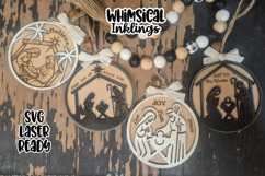 Away In A Manger Ornaments Laser SVG Product Image 1