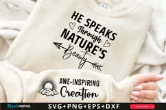 Awe-Inspiring Creation Sleeve SVG, God SVG Design, Faith SVG Product Image 1