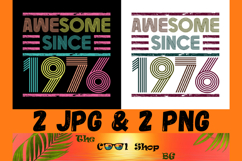 Awesome Since 1976 Shirt Png, 50th Birthday Gift Product Image 1