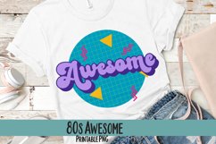 80s Awesome Round Sublimation PNG Product Image 1