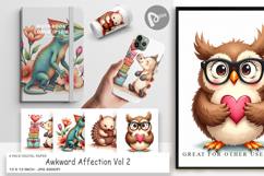 Awkward Affection Digital Paper Product Image 1