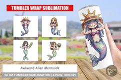 Awkward Alien Mermaids Tumbler Product Image 1