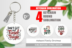 Awkward Christmas Quotes Keychain Product Image 1