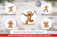 Awkward Holiday Gingerbread Wind Spinner Product Image 1