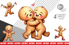 Awkward Holiday Gingerbread Clipart Product Image 1