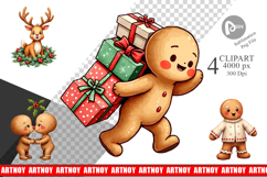 Awkward Holiday Gingerbread Clipart Product Image 1