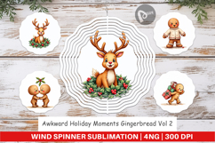 Awkward Holiday Gingerbread Wind Spinner Product Image 1
