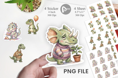 Awkward Introvert Dinosaur Sticker Product Image 1