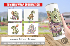 Awkward Introvert Dinosaur Tumbler Product Image 1