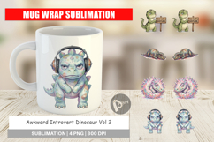 Awkward Introvert Dinosaur Mug Wrap Product Image 1