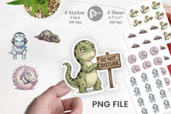Awkward Introvert Dinosaur Sticker Product Image 1