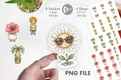 Awkward Introvert Mom Flora Sticker Product Image 1