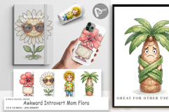 Awkward Introvert Mom Digital Paper Product Image 1