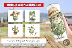 Awkward Introvert Mom Flora Tumbler Product Image 1