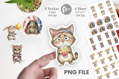 Awkward Patriotic Animals Sticker Product Image 1