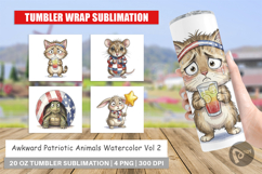 Awkward Patriotic Animals Tumbler Product Image 1