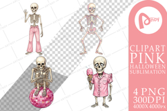 Awkward Pink Skeleton Sublimation Product Image 1