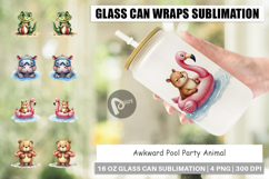 Awkward Pool Party Animal Glass Can Product Image 1