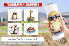 Awkward Pool Party Animal Tumbler Product Image 1