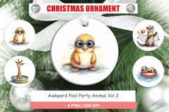 Awkward Pool Party Animal Ornament Product Image 1